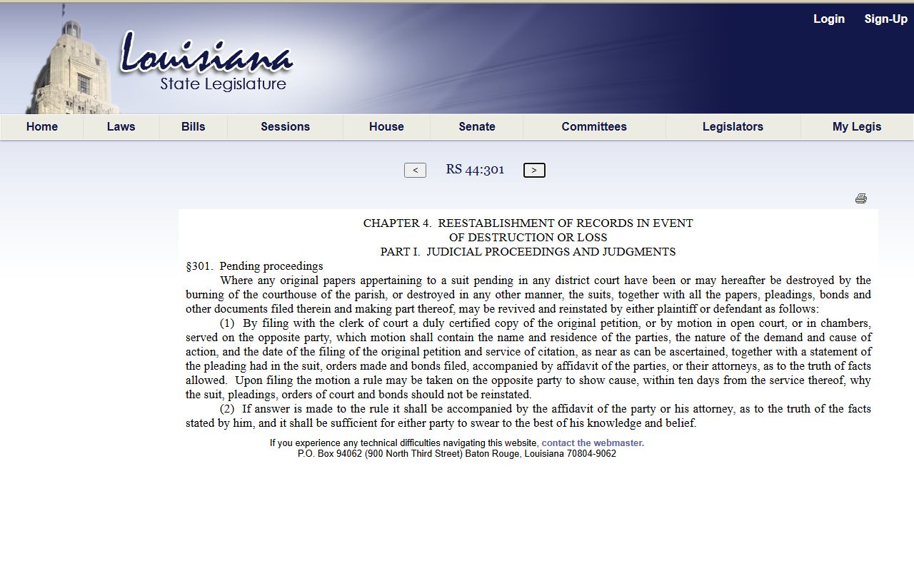Assumption Parish court records Louisiana public records definition