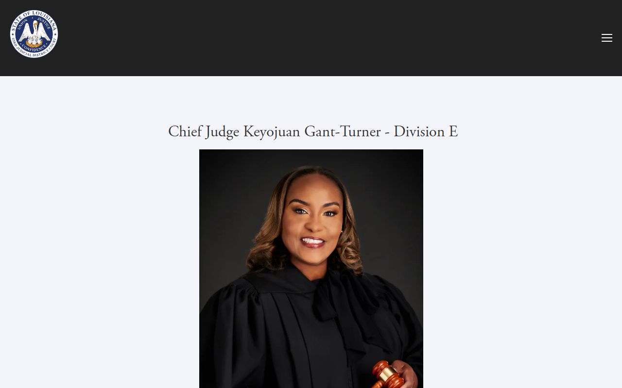 Assumption Parish district court records Division E judge page