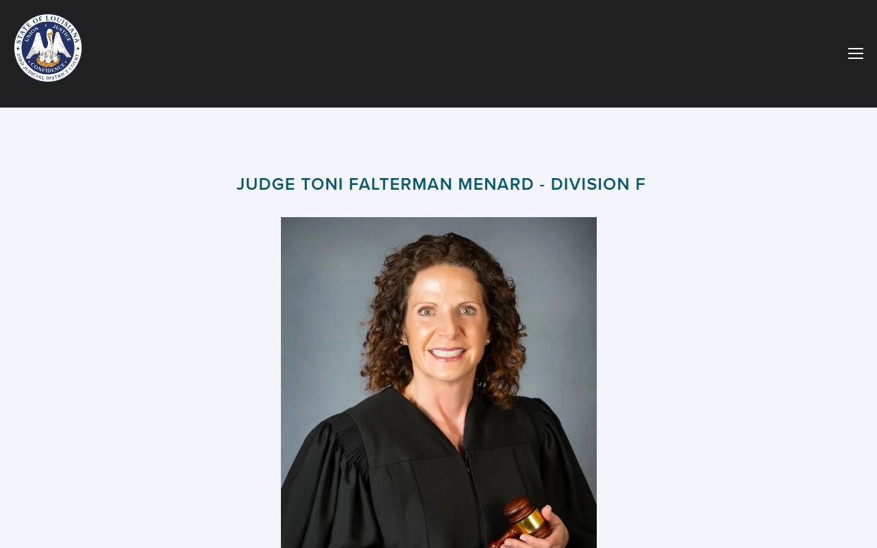 Assumption Parish district court records Division F judge page