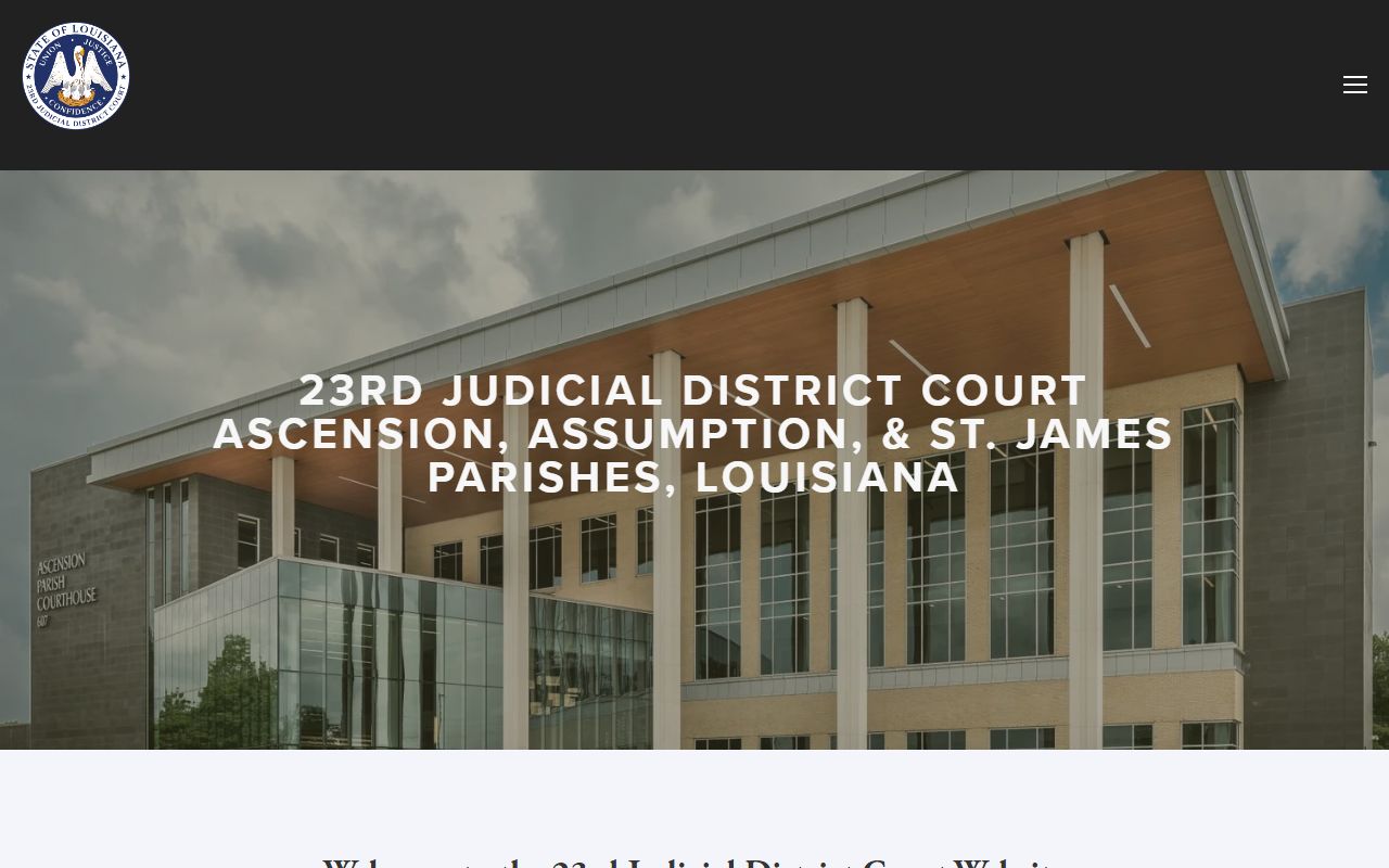 Assumption Parish court records 23rd Judicial District Court homepage