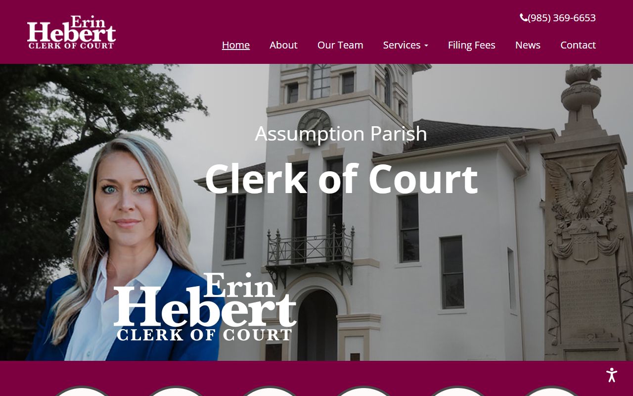 Assumption Parish court records Clerk of Court homepage