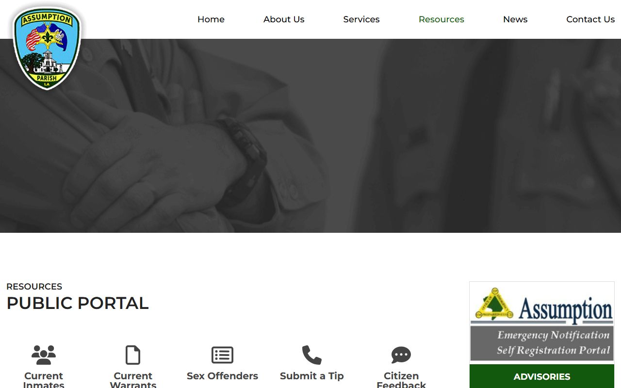 Assumption Parish court records sheriff public portal