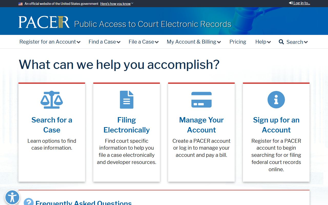 Assumption Parish probate records federal PACER search channel