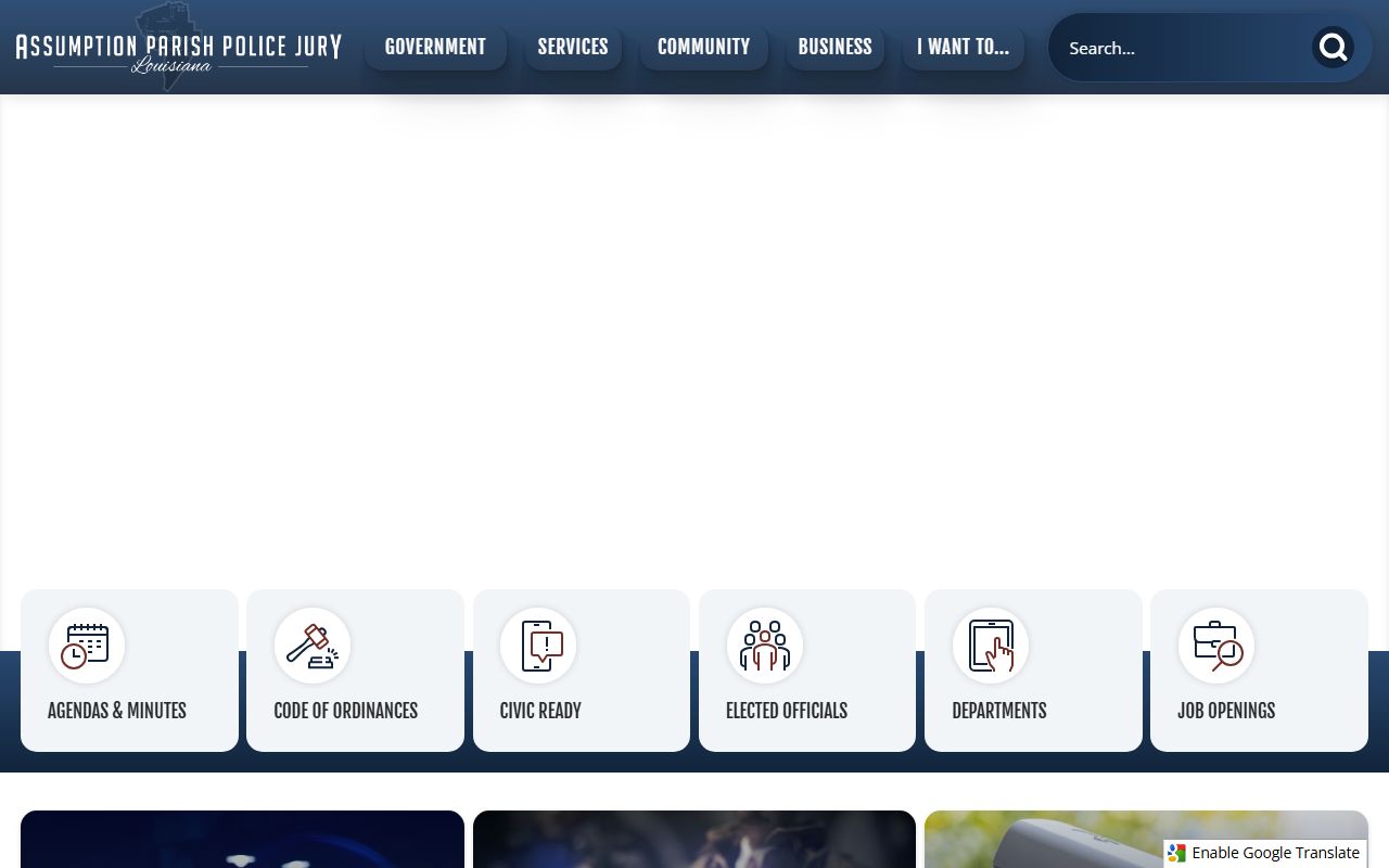 Assumption Parish warrant records local government homepage